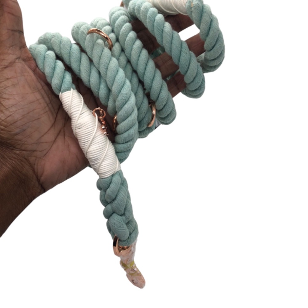 DOG ROPE LEASH Sassy Woof Hands-Free Rope Cord Leash 7ft - Picture 3 of 14